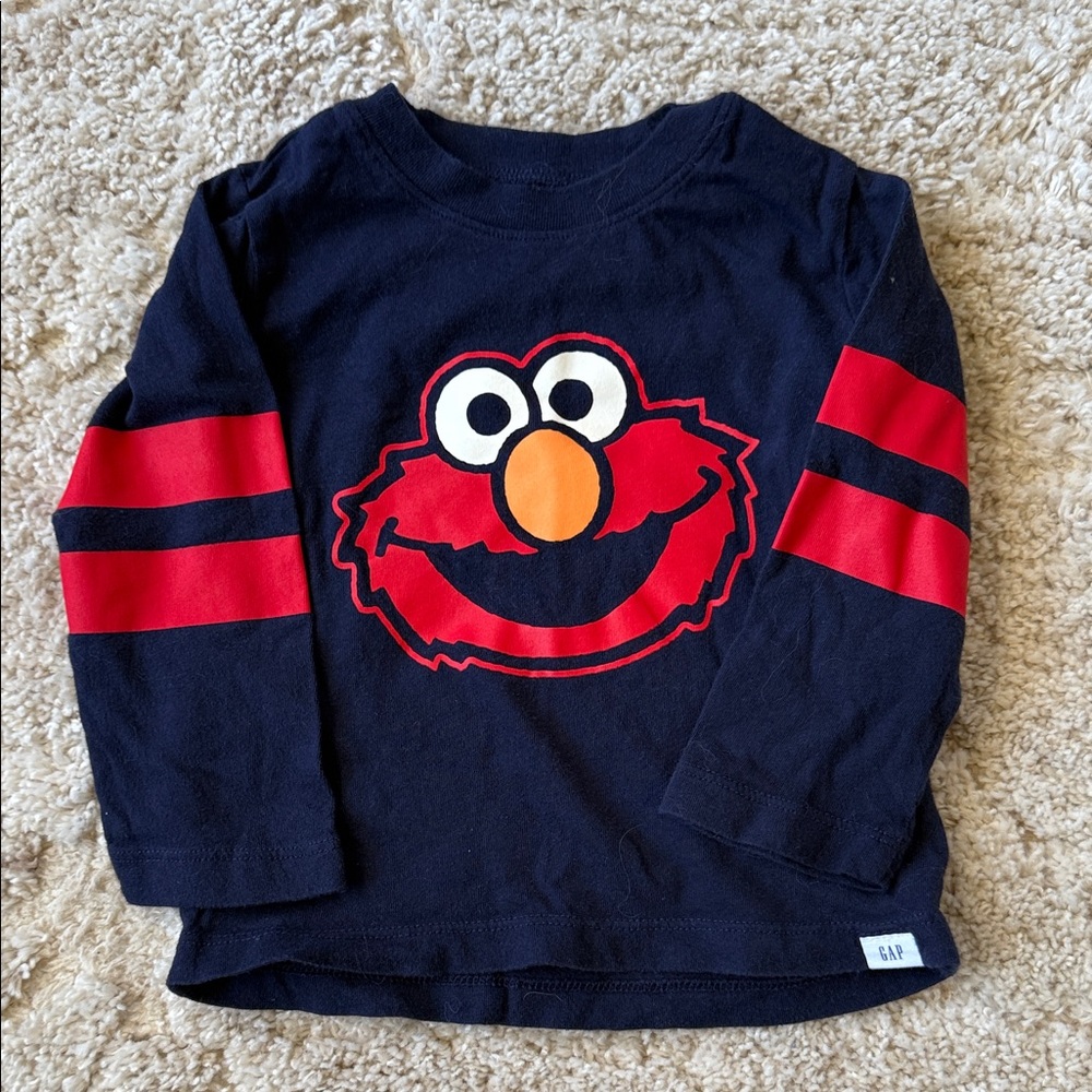 GAP Elmo Navy Long Sleeve Shirt
